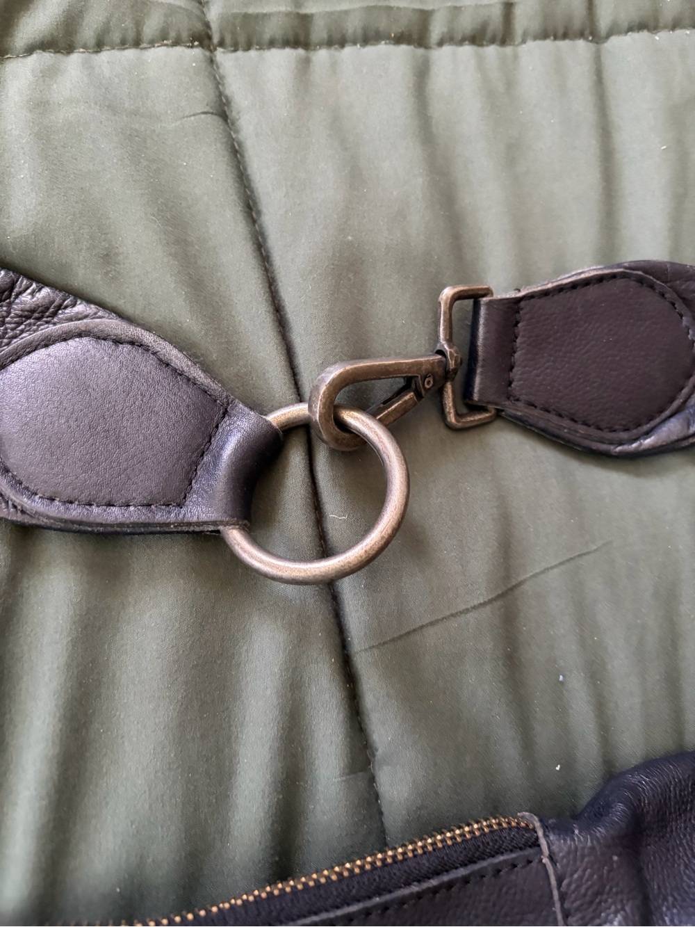 Free People Lilith Black Leather Sling/Shoulder Bag with vintage silver Hardware - Picture 2 of 13